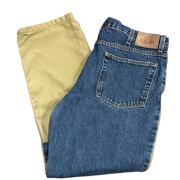 Redhead Field Pants Mens 36x30 Brush Guard Briar Jeans Outdoor Hunting Suspender - Picture 1 of 16